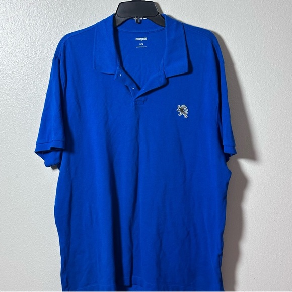 Express Men Royal Blue Casual Polo Shirt Short Sleeve size XL. - Picture 2 of 8